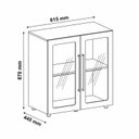 Ver imagem 3 de Kit 6 Peças Armário Multiuso com Portas de Vidro Mia Yescasa