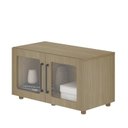 Ver mais imagens de Kit 6 Peças Armário Multiuso com Portas de Vidro Mia Yescasa