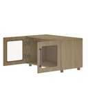 Ver imagem 7 de Kit 6 Peças Armário Multiuso com Portas de Vidro Mia Yescasa