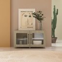 Ver imagem 5 de Kit 6 Peças Armário Multiuso com Portas de Vidro Mia Yescasa