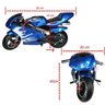 Mini Moto Infantil Gasolina 2 Tempos 49CC Speed Ninja GP Esportiva Importway PKSP-001 Azul - 2