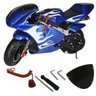 Mini Moto Infantil Gasolina 2 Tempos 49CC Speed Ninja GP Esportiva Importway PKSP-001 Azul - 1
