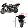 Mini Moto Infantil Gasolina 2 Tempos 49CC Speed Ninja GP Esportiva Importway PKSP-001 Preta - 2