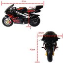 Ver imagem 2 de Mini Moto Infantil Gasolina 2 Tempos 49CC Speed Ninja GP Esportiva Importway WVPR-204 Preta
