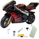 Ver imagem 1 de Mini Moto Infantil Gasolina 2 Tempos 49CC Speed Ninja GP Esportiva Importway WVPR-204 Preta