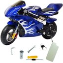 Ver imagem 1 de Mini Moto Infantil Gasolina 2 Tempos 49CC Speed Ninja GP Esportiva Importway WVPR-204 Azul