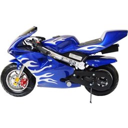 Mini Moto Infantil Gasolina 2 Tempos 49CC Speed Ninja GP Esportiva Importway WVPR-204 Azul - 3
