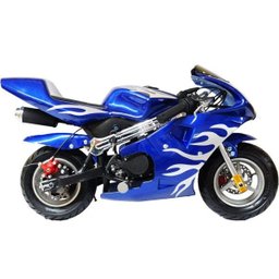 Mini Moto Infantil Gasolina 2 Tempos 49CC Speed Ninja GP Esportiva Importway WVPR-204 Azul - 4