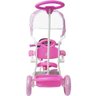 Triciclo Motoca Infantil Passeio com Empurrador Pedal Luz Som Capota Importway Bw-003 Rosa - 4