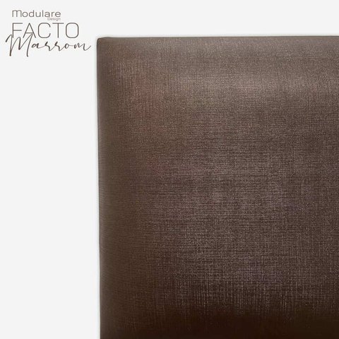 Cabeceira Estofada Kit com 18 Placas 30x40cm:facto Marrom