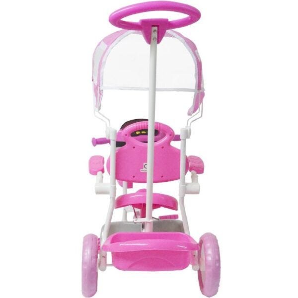 Triciclo Motoca Infantil Passeio com Empurrador Pedal Luz Som Capota  Importway BW-003 Azul - BEST SALE SHOP