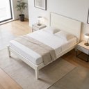 Ver imagem 3 de Cama Casal de Madeira Maciça para Colchão 138x188 Mazzaro F06 Branco - Lyam Decor