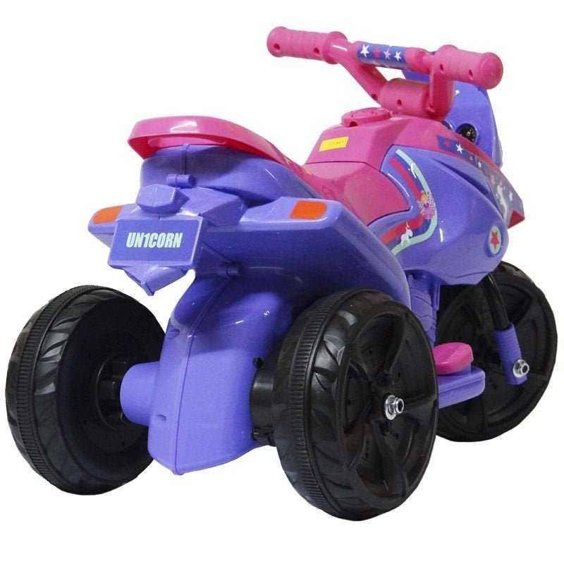 Mini Moto Elétrica Infantil Triciclo Criança Bateria 6V Importway BW002-R  Rosa Polícia Bivolt - BEST SALE SHOP