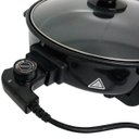 Ver imagem 3 de Panela Elétrica Grill 110V Redonda 30 Cm Multifuncional 1200W Antiaderente Amvox APE 3000 Preta