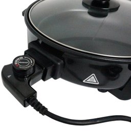 Panela Elétrica Grill 110v Redonda 40 Cm Multifuncional 1200w Antiaderente Amvox Ape 4000 Preta - 3