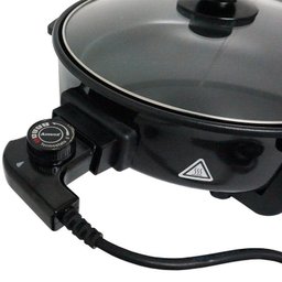 Panela Elétrica Grill 220v Redonda 40 Cm Multifuncional 1200w Antiaderente Amvox Ape 4000-2 Preta - 3