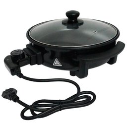 Panela Elétrica Grill 220v Redonda 40 Cm Multifuncional 1200w Antiaderente Amvox Ape 4000-2 Preta - 2