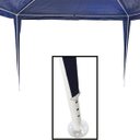 Ver imagem 2 de Tenda Gazebo Desmontável 3x3x2,4 M Barraca Praia Camping Azul com Bolsa Importway Iwgzm-240Az