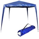 Ver imagem 1 de Tenda Gazebo Desmontável 3x3x2,4 M Barraca Praia Camping Azul com Bolsa Importway Iwgzm-240Az