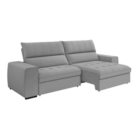 Sofá Retrátil e Reclinável 3 Lugares 234cm Multimóveis Cr45338 Cinza