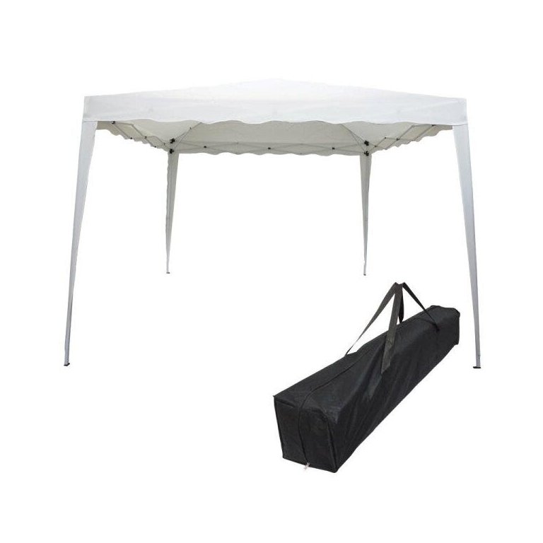 Tenda Gazebo Articulada 3x3 M Barraca Praia Camping Sanfonada Dobravel Branca Alumínio com Bolsa