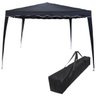 Tenda Gazebo Articulada 3x3 M Barraca Praia Camping Sanfonada Dobravel Preta Alumínio com Bolsa - 1