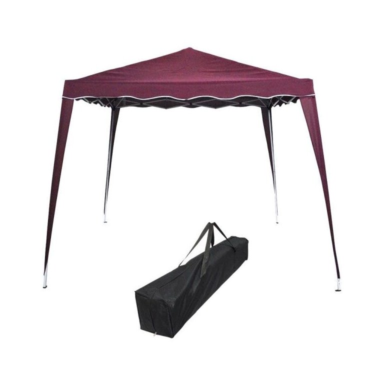 Tenda Gazebo Articulada 3x3x2,4 M Barraca Praia Sanfonada Dobravel Bordo Alumínio com Bolsa