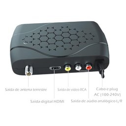Receptor Conversor TV Digital Full Hd Função Gravador USB HDMI RCA Amvox Acd 311 com Antena 4Dbi - 4