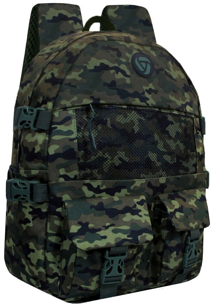 Mochila Masculina Camuflada Fecho Rápido Impermeável Infantil Juvenil Escolar Casual Yins YS29337 - 1