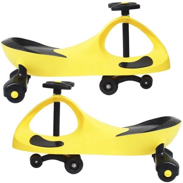 Carrinho Gira Gira Car Infantil Brinquedo Criança Importway Giro BW-004 Amarelo - 4