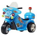 Ver imagem 1 de Mini Moto Elétrica Triciclo Criança Infantil Bateria 6v Importway Bw006-az Azul Polícia Bivolt