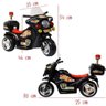 Mini Moto Elétrica Triciclo Criança Infantil Bateria 6v Importway Bw006-pr Preta Polícia Bivolt - 2