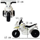 Ver imagem 2 de Mini Moto Elétrica Triciclo Criança Infantil Bateria 6V Branca Polícia Bivolt
