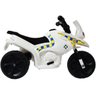 Mini Moto Elétrica Triciclo Criança Infantil Bateria 6V Branca Polícia Bivolt - 4