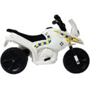 Ver imagem 4 de Mini Moto Elétrica Triciclo Criança Infantil Bateria 6V Branca Polícia Bivolt