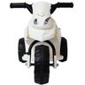 Mini Moto Elétrica Triciclo Criança Infantil Bateria 6V Branca Polícia Bivolt - 3