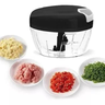 Mini Processador Triturador de Alimentos com 3 Lâminas 500ml:preto - 2