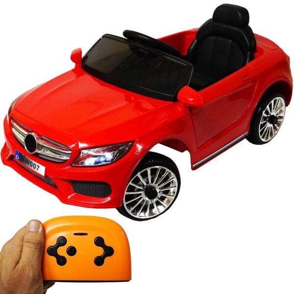 Mini Carro Elétrico Infantil Jipe com Controle Remoto Branco, Importway