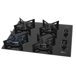 Cooktop Fit Line Fischer 4 Bocas Vidro Preto Chama Rapida  bivolt  36310-102671 - 2