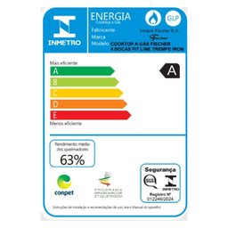 Cooktop Fit Line Fischer 4 Bocas Vidro Preto Chama Rapida  bivolt  36310-102671 - 5