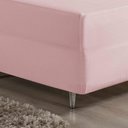 Ver imagem 3 de Jogo de Cama King Nobre 3 Peças Luva de Box 55cm de Altura Malha 100% Algodão - Rosa