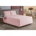Ver imagem 4 de Jogo de Cama King Nobre 3 Peças Luva de Box 55cm de Altura Malha 100% Algodão - Rosa