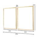 Ver imagem 4 de Kit 2 Quadros Decorativos Flores Rosas Quarto com Moldura