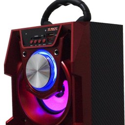 Caixa Som Portátil Bluetooth Mp3 Fm USB SD Aux Microfone Bateria 12W Rms Infokit - Cs-M867Bt Vermelh - 4