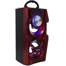 Caixa Som Portátil Bluetooth Mp3 Fm USB SD Aux Microfone Bateria 12W Rms Infokit - Cs-M867Bt Vermelh - 2