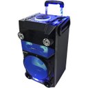Ver imagem 4 de Caixa Som Amplificada Portátil Bluetooth 300W Rms Fm USB SD Aux LED Bateria Microfone Amvox Aca 300