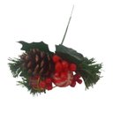 Ver imagem 2 de Kit C/50 Enfeite Natal Galho Com Pinha Ramo de Árvore Porta Pinheiro