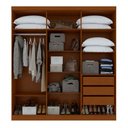 Ver imagem 3 de Guarda-roupa Casal Jazz 6 Portas 3 Gavetas Frassino - Móveis Lopas