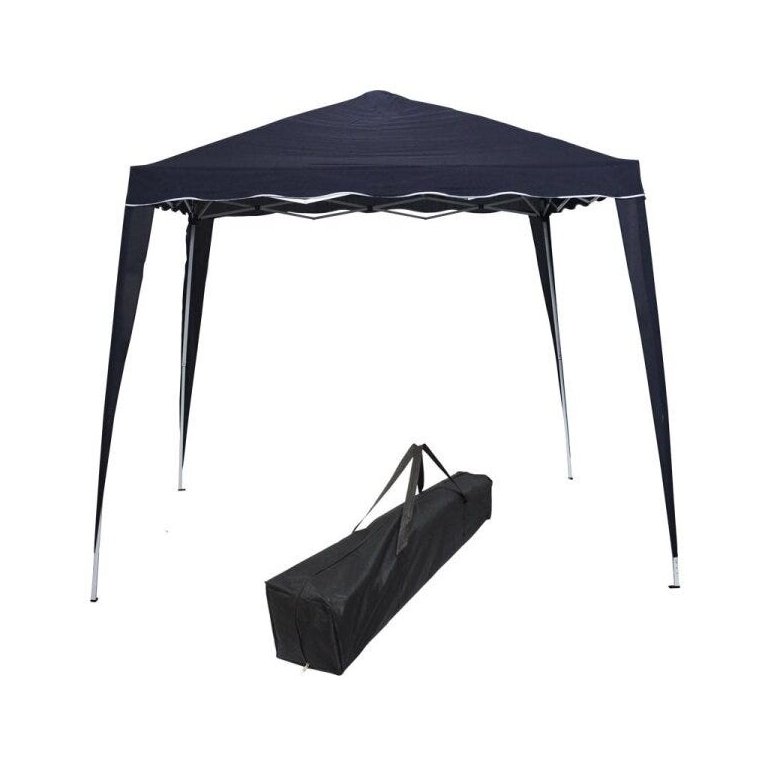 Tenda Gazebo Articulada 3x3x2,4 M Barraca Praia Sanfonada Dobravel Azul Alumínio com Bolsa