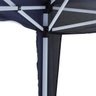 Tenda Gazebo Articulada 3x3x2,4 M Barraca Praia Sanfonada Dobravel Azul Alumínio com Bolsa - 2